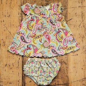 VERA BRADLEY Tutti Fruiti Infant Dress‎ & Bloomers Set Size 3-6 Months